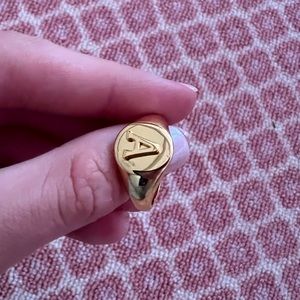 A initial gold ring